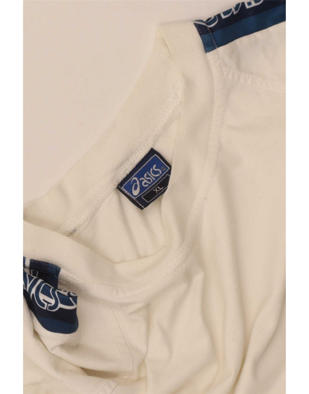 Asics Hombre Camiseta Gráfica Top XL Blanco Colorblock