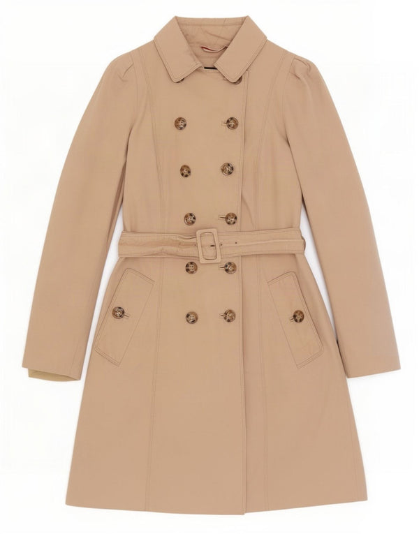 Zara Mujer Gabardina UK 10 Small Algodón Beige