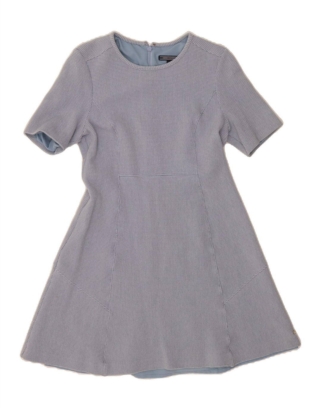 TOMMY HILFIGER Womens Abstract Pattern A-Line Dress US 10 Large Blue Vintage Tommy Hilfiger and Second-Hand Tommy Hilfiger from Messina Hembry 