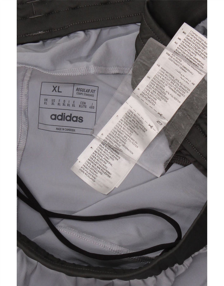 ADIDAS Mens Regular Fit Tracksuit Trousers XL  Blue Colourblock Polyester