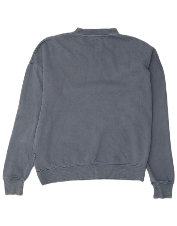 Billabong Mujer Sudadera Jumper US 6 Medio Azul Algodón
