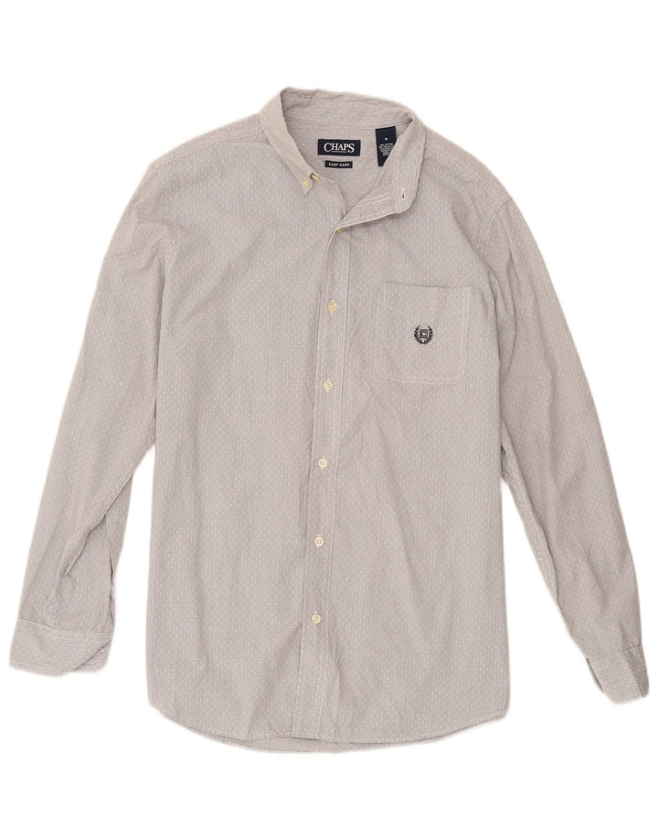 Chaps Camisa de fácil cuidado para hombre de algodón geométrico gris medio