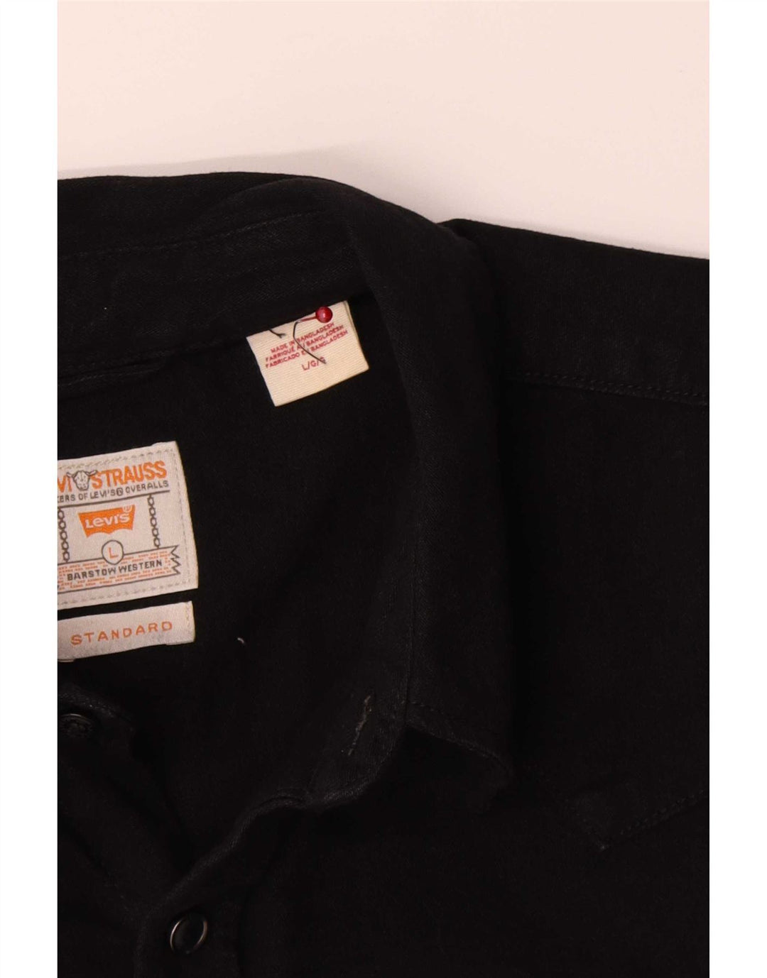 Levi's Camisa Vaquera Estándar Para Hombre Algodón Negro Grande