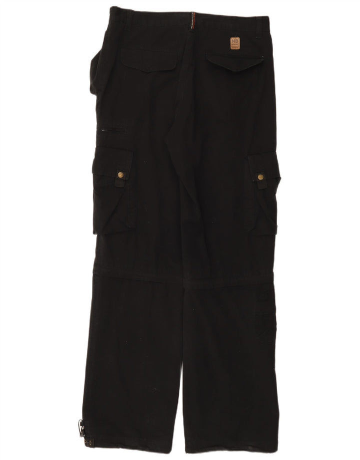 Pantalones cargo rectos vintage para hombre W33 L33 Negro