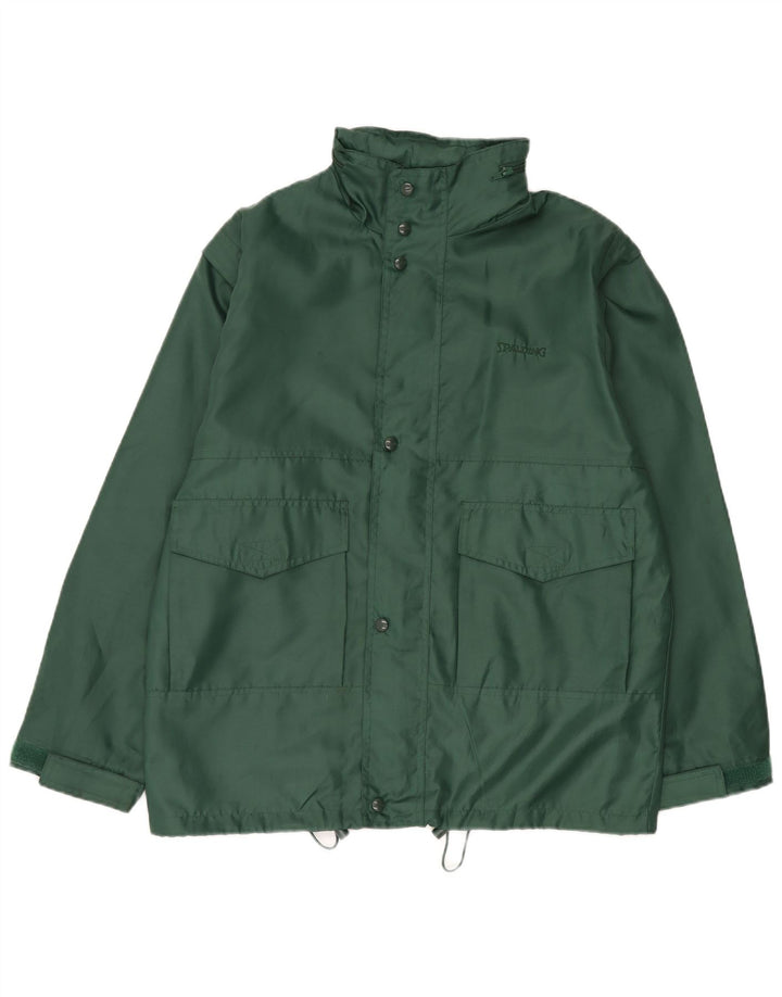 Spalding Chaqueta impermeable con capucha y ajuste holgado para hombre UK 38 Poliamida verde medio