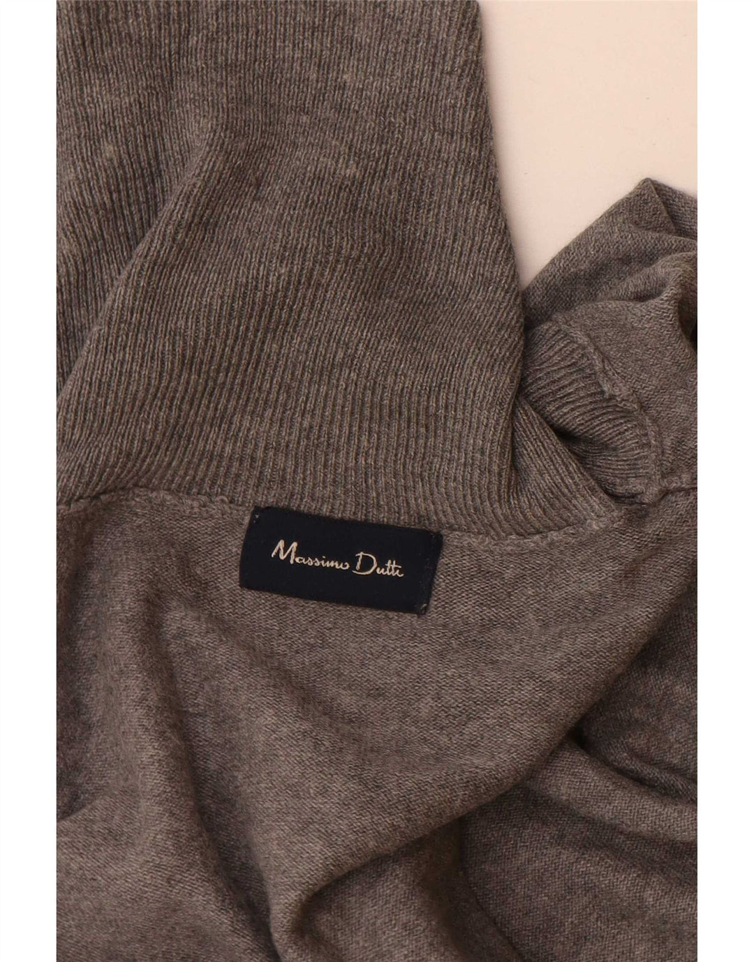 Massimo Dutti Hombre Jersey Cuello Vuelto Gris Medio