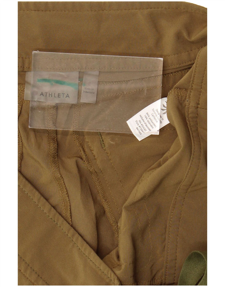 ATHLETA Pantalones cortos cargo para mujer US 8 Medium W34 Caqui Poliéster