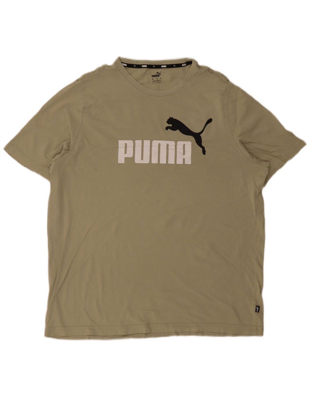 Puma Camiseta gráfica para hombre Top 2XL Caqui