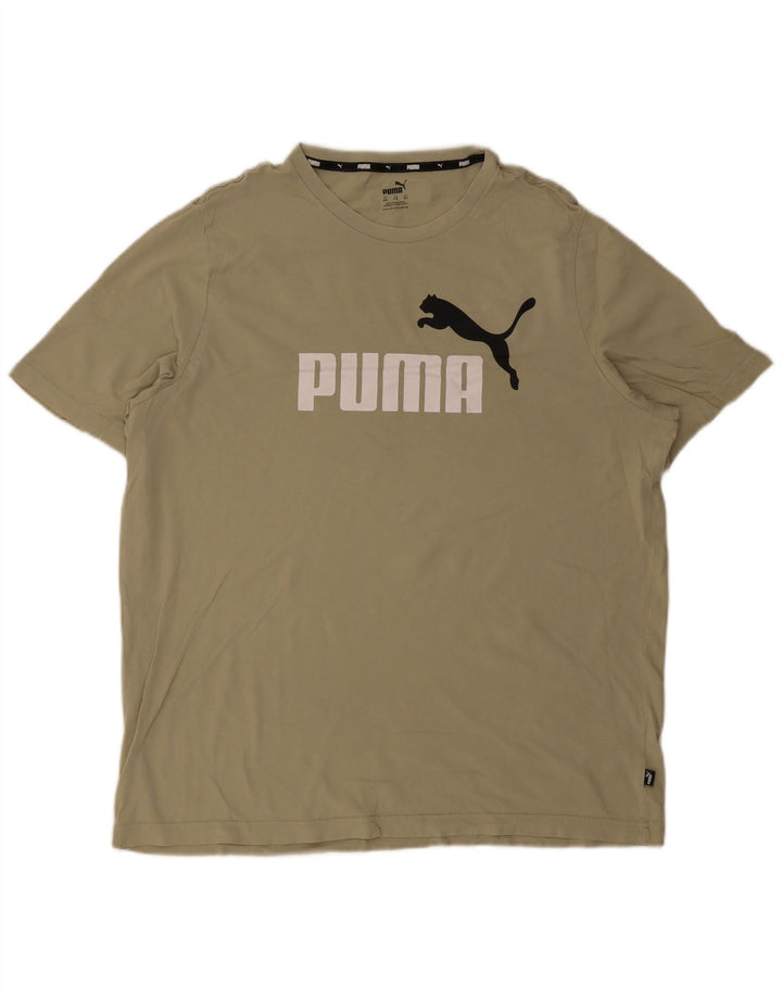 Puma Camiseta gráfica para hombre Top 2XL Caqui