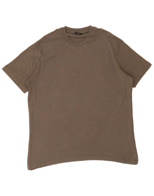 Camiseta Massimo Dutti Hombre Top Grande Gris Algodón