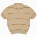 Polo vintage para hombre Poliacrílico a rayas beige medio