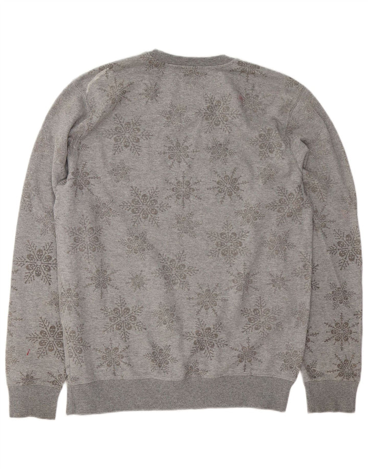 Vans Hombre Sudadera Jumper Gris Medio Algodón Floral