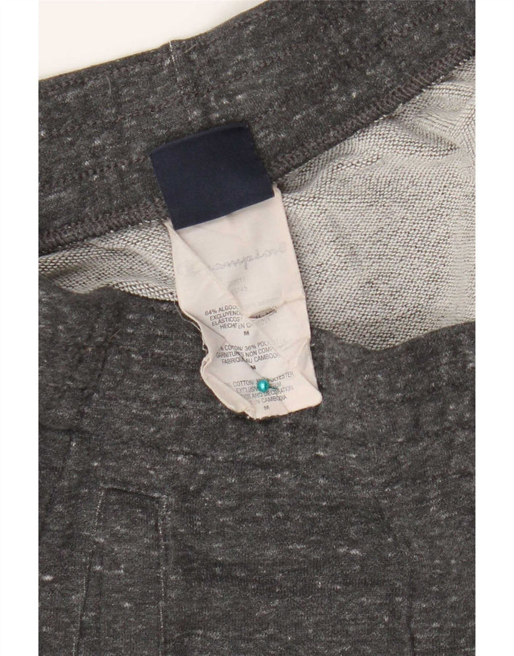 Champion Pantalones cortos deportivos para hombre de algodón moteado gris medio