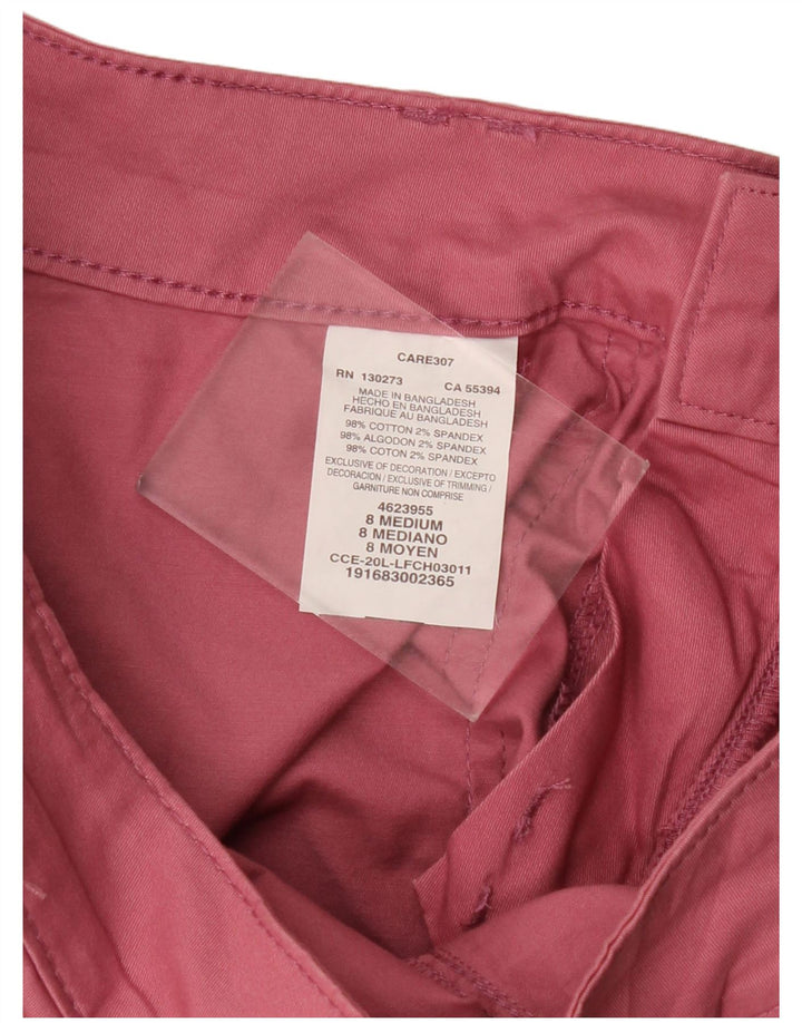 LEE Pantalones cortos chinos de talle medio para mujer, ajuste regular, US 8 Medium W30, algodón rosa