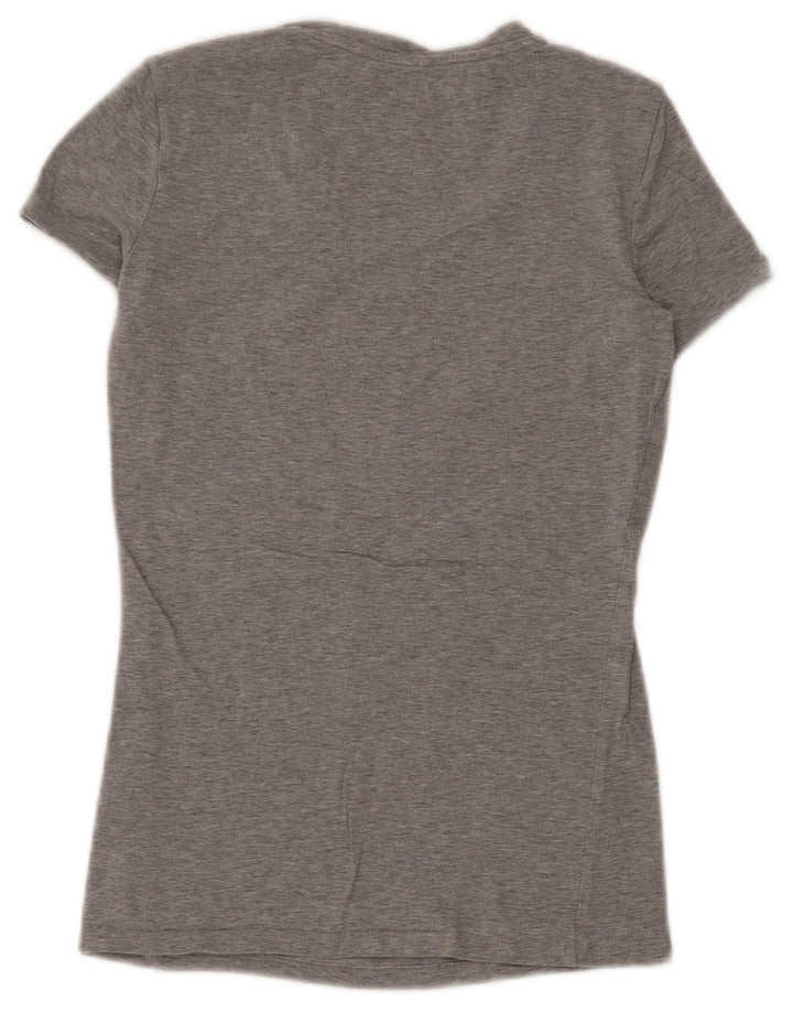 Guess Camiseta gráfica para mujer Top UK 8 Small Grey
