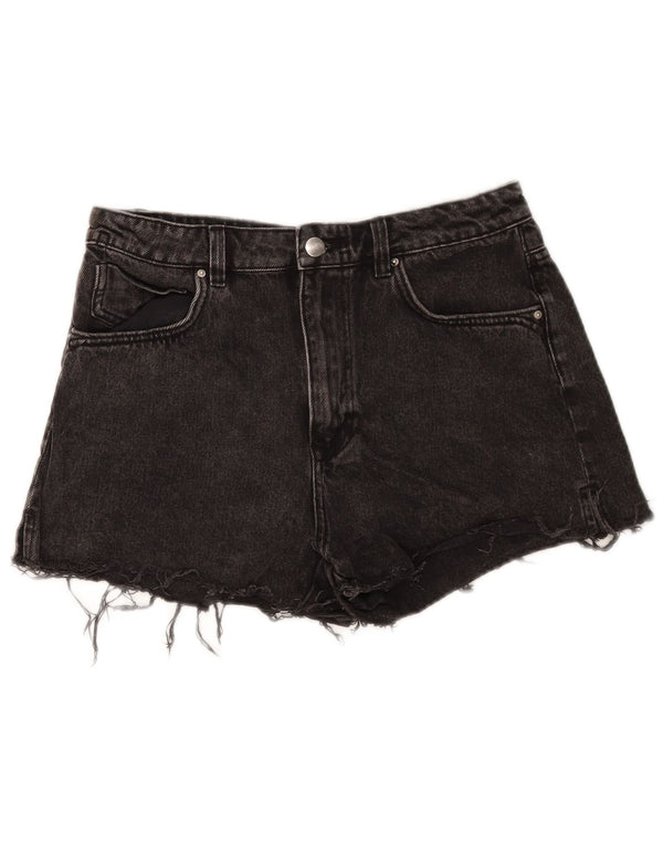 Zara Mujer Shorts Vaqueros EU 40 Medium W30 Algodón Negro