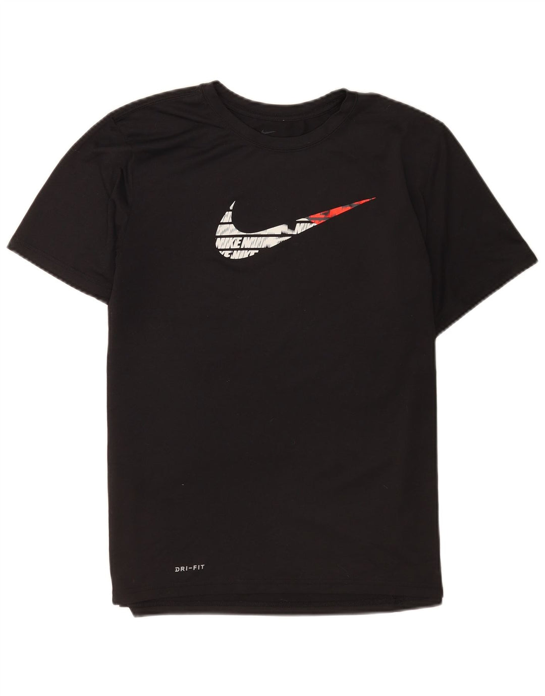 Nike Dri Fit Regular Graphic Camiseta para Mujer UK 40 Grande Poliéster Negro