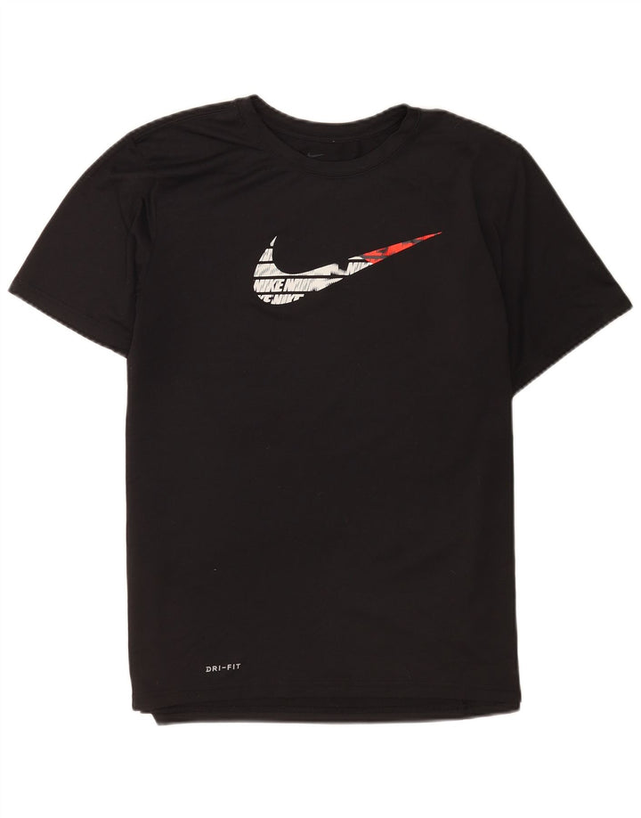 Nike Dri Fit Regular Graphic Camiseta para Mujer UK 40 Grande Poliéster Negro