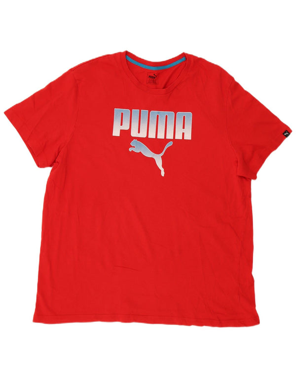 Puma Camiseta gráfica para hombre Top 2XL Rojo