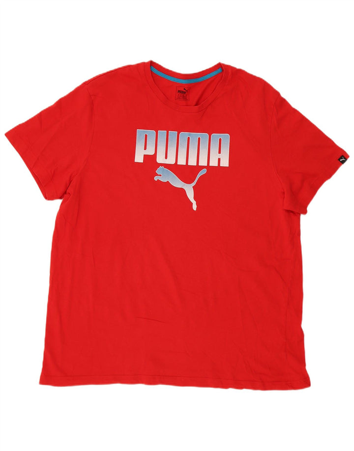 Puma Camiseta gráfica para hombre Top 2XL Rojo