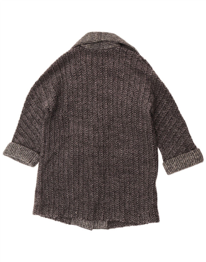 Paul Costelloe Abrigo extragrande para mujer Reino Unido 46 Lana gris grande con bloques de color