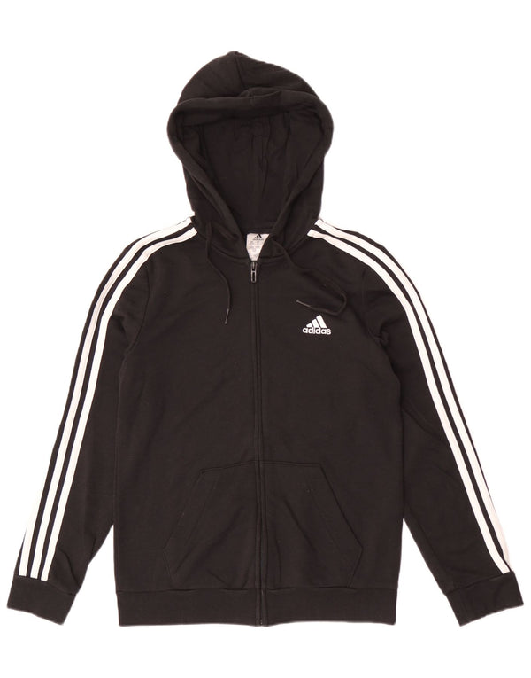 Adidas Sudadera con capucha y cremallera para mujer UK 8/10 Small Black Cotton