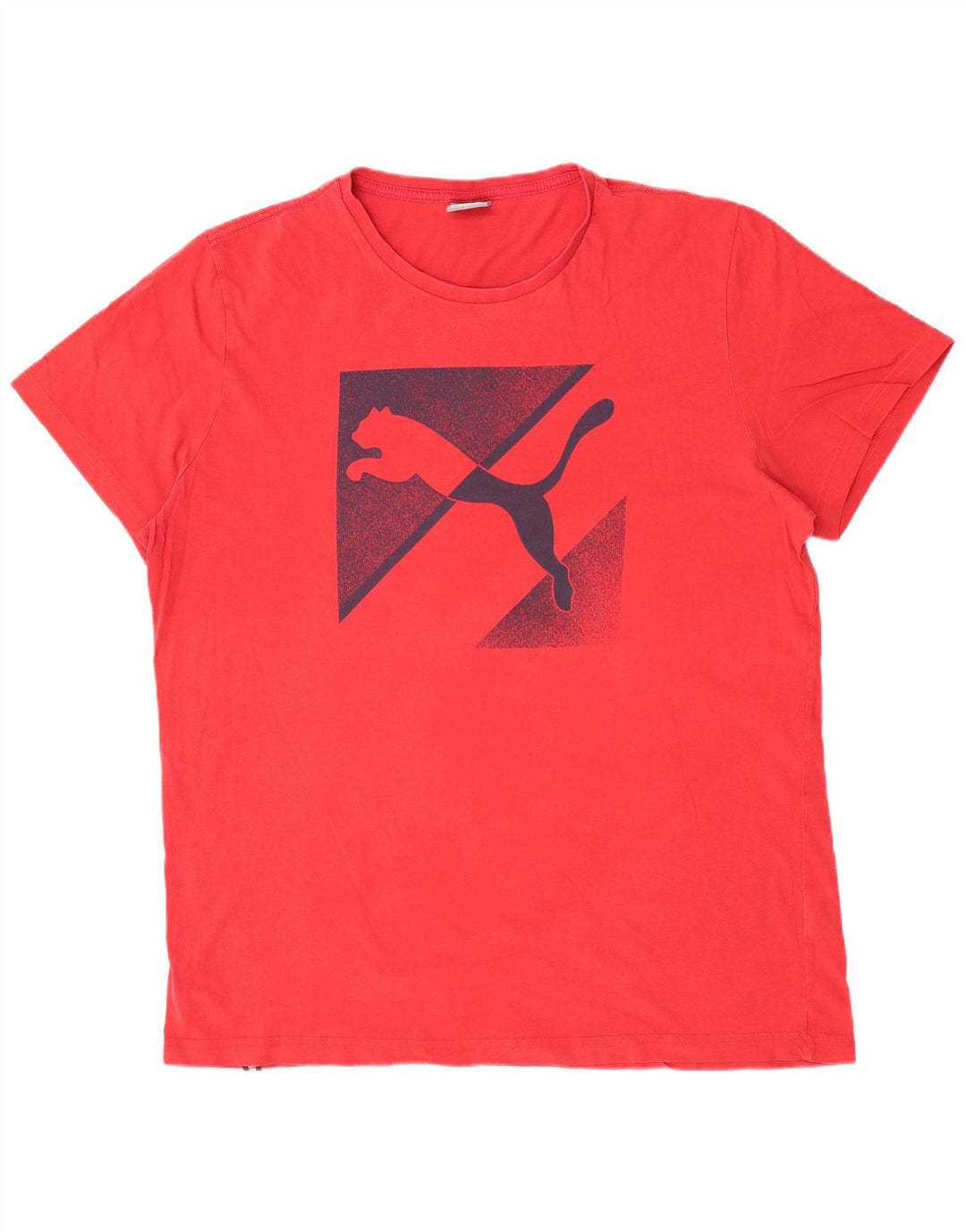 Puma Camiseta gráfica regular para hombre Top XL Algodón rojo
