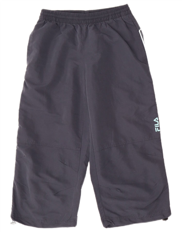 FILA Pantalones de chándal capri gráficos para hombre pequeños poliéster azul marino