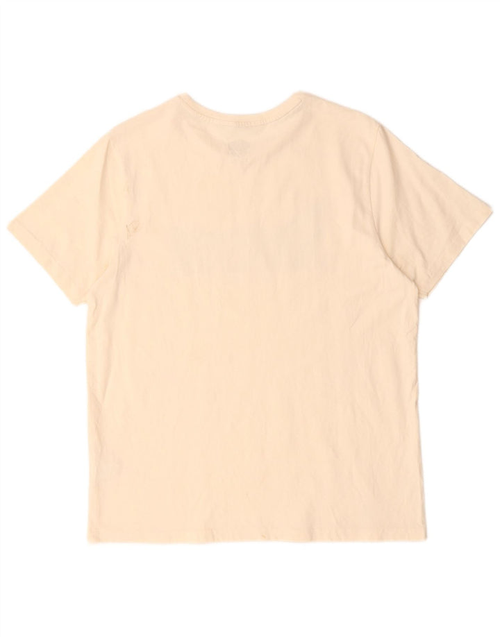 Animal Camiseta gráfica para hombre Top mediano de algodón blanco roto