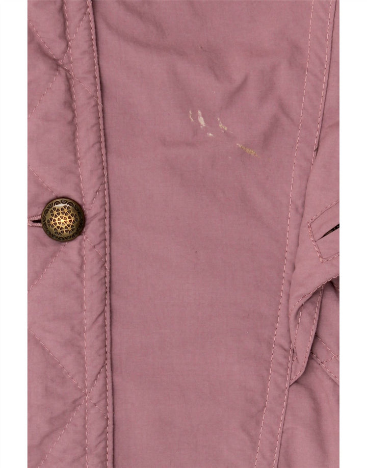 VINTAGE Abrigo cortavientos con capucha para mujer EU 42 Poliéster morado grande