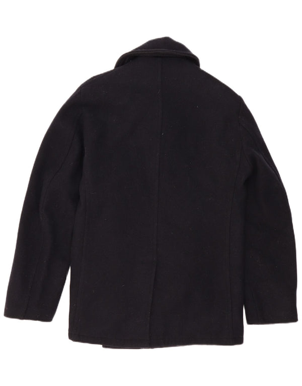 Fidelity Mens Gerald & Stewart Pea Coat UK 42 XL Lana azul marino