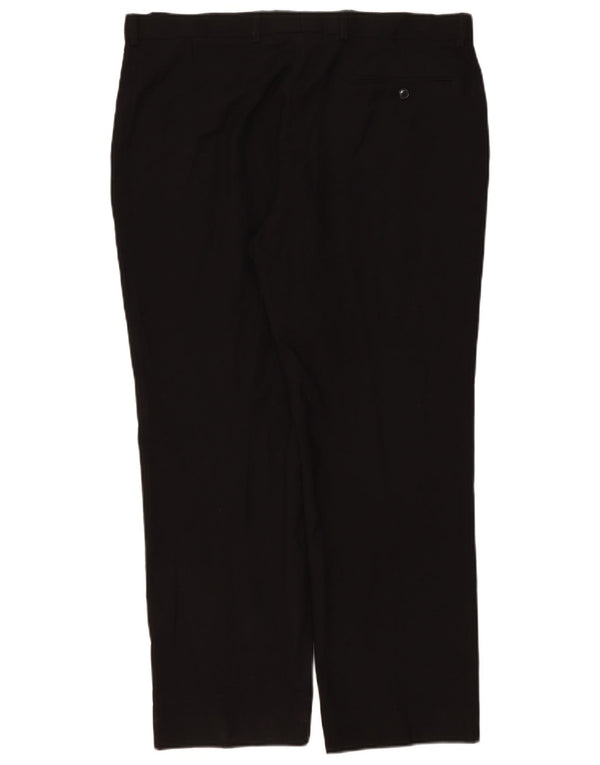 Marks & Spencer Pantalón de traje a medida para hombre W38 L29 Poliéster negro