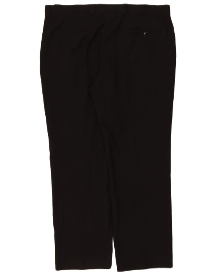 Marks & Spencer Pantalón de traje a medida para hombre W38 L29 Poliéster negro