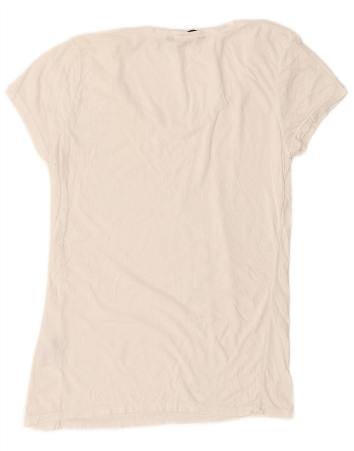 French Connection Camiseta para mujer Top UK 10 Small White Cotton