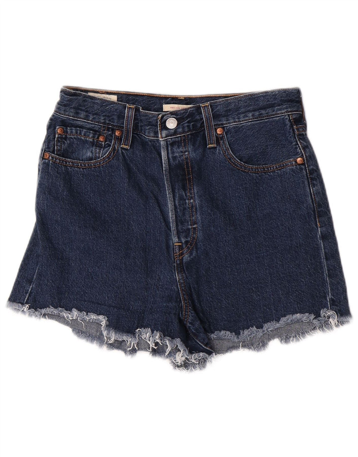 Levi's Mujer Ribcage Denim Shorts W29 Medium Azul Marino Algodón