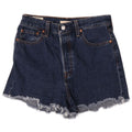 Levi's Mujer Ribcage Denim Shorts W29 Medium Azul Marino Algodón