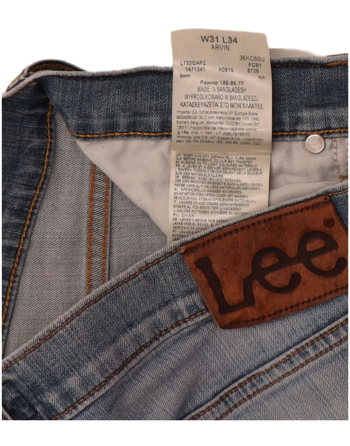Vaqueros Lee Arvin Slim para Hombre W31 L34 Algodón Azul