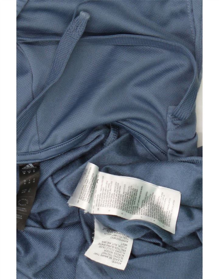 Adidas - Sudadera con capucha y cremallera para hombre, poliéster, color azul medio