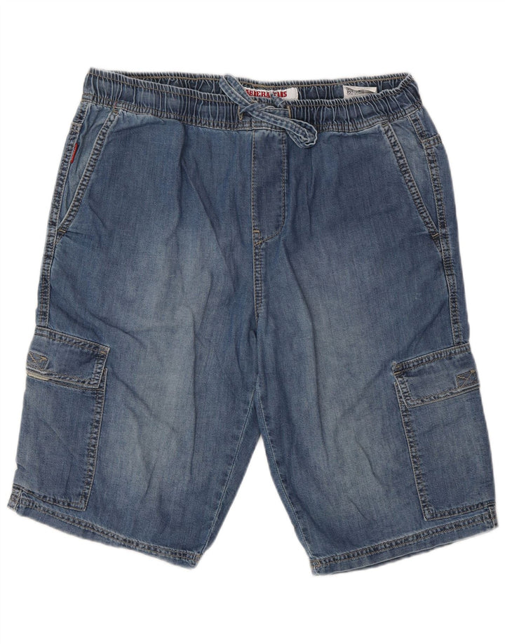 Carrera Mens 629 Cargo Denim Shorts IT 48 Medium W32 Azul Algodón