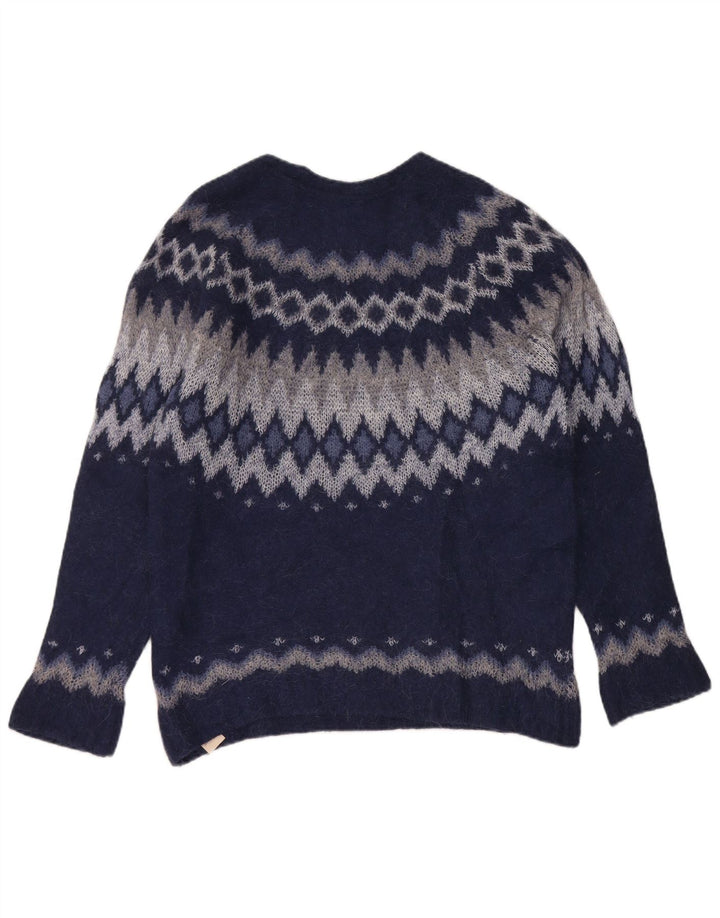 Massimo Dutti Jersey con Cuello Barco para Mujer UK 44 Medium Azul Marino