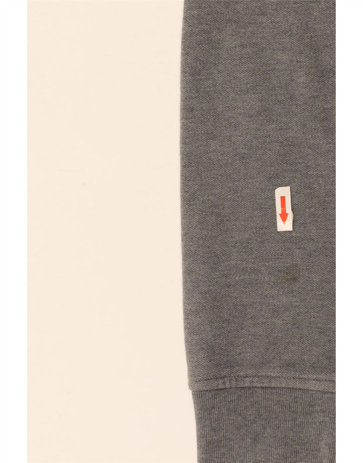 LACOSTE Chaqueta superior de chándal para hombre Talla 7 2XL Algodón gris