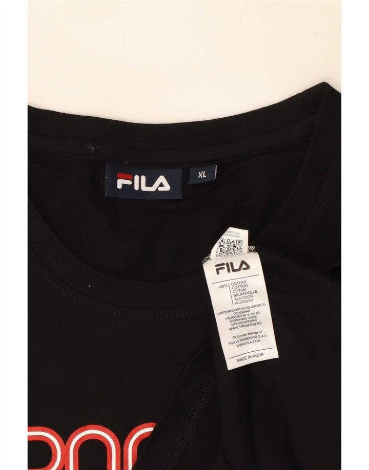 Fila Camiseta gráfica para hombre Top XL Black