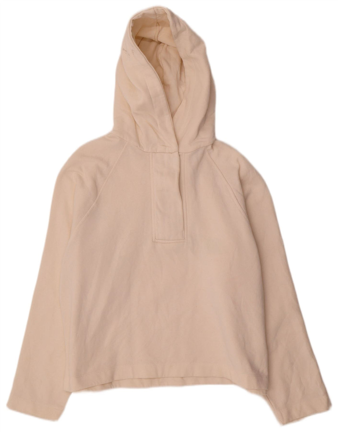 Zara Jersey con capucha extragrande para mujer UK 14 Medium Off White Cotton