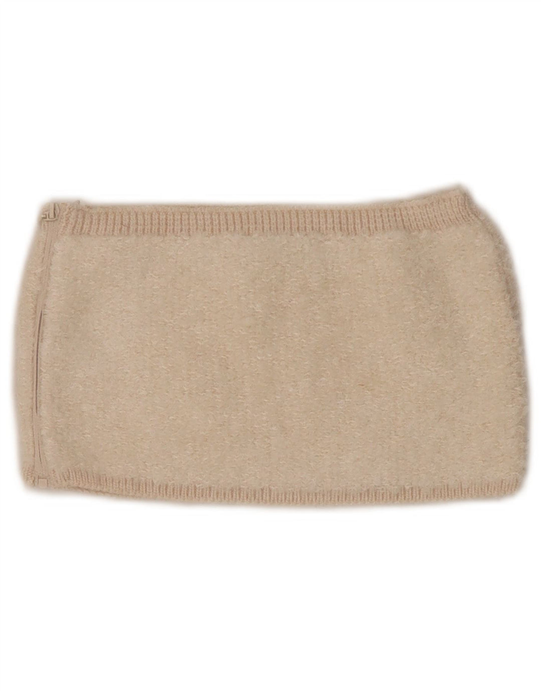 Zara Mujer Crop Top De Punto Reino Unido 8 Pequeño Acrílico Beige