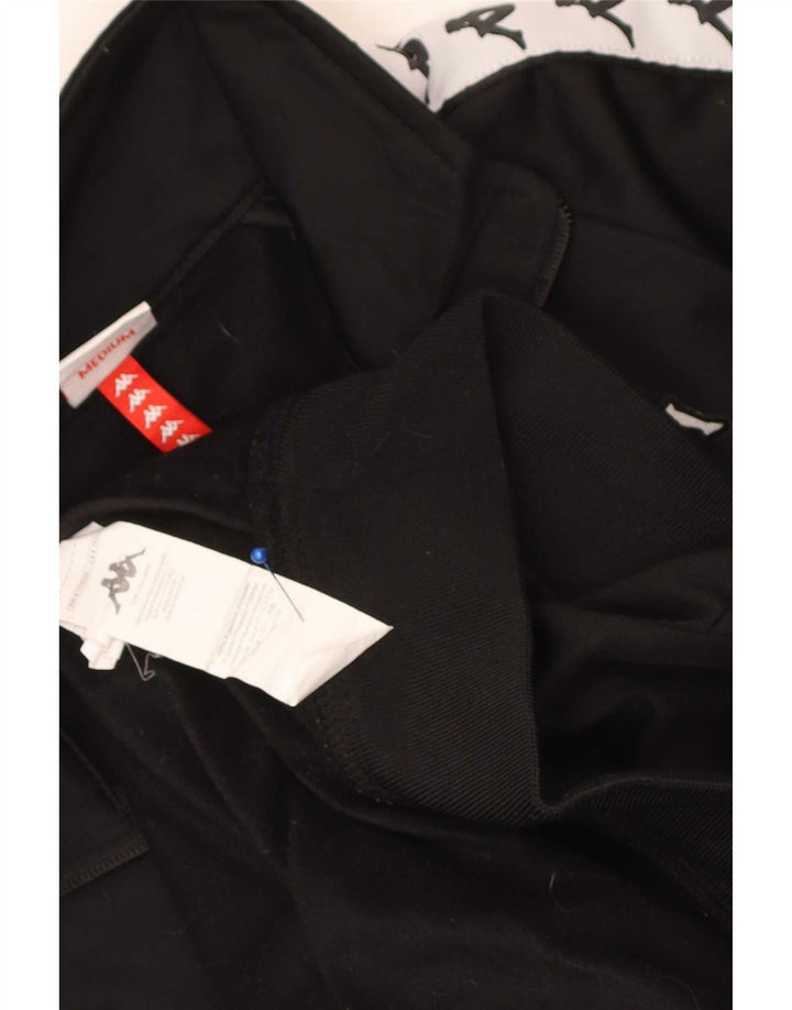 Kappa Mens Graphic Chándal Top Chaqueta Mediano Negro Colorblock Poliéster