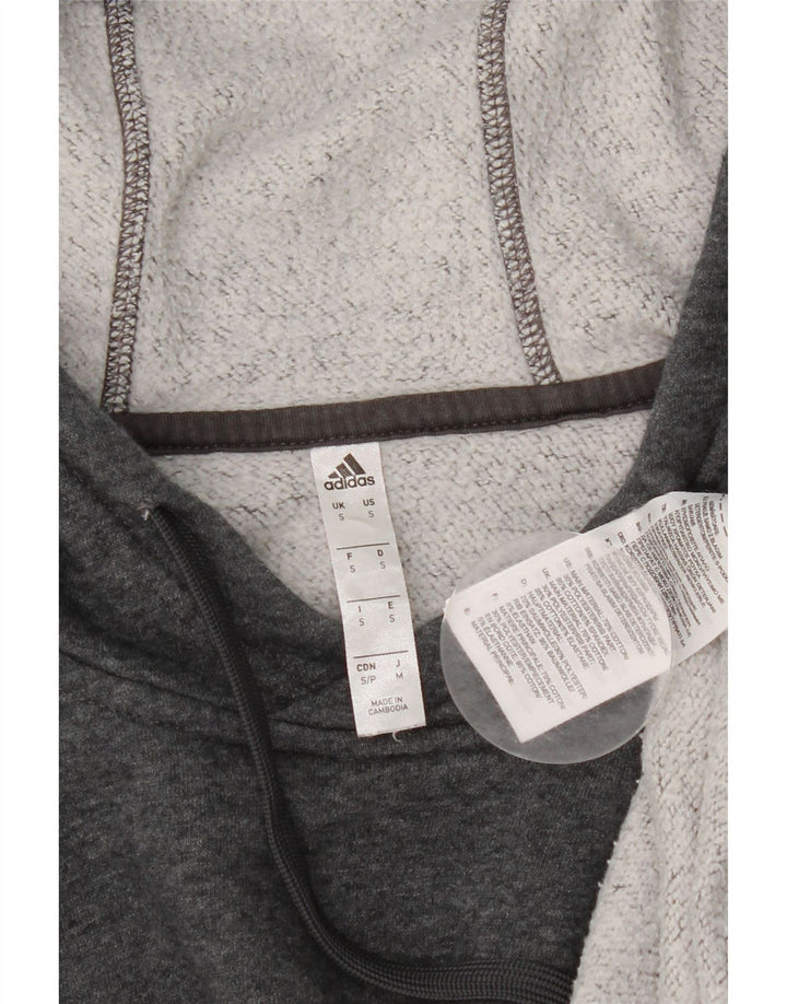 Adidas Hombre Sudadera Con Capucha Jumper Pequeño Gris Algodón