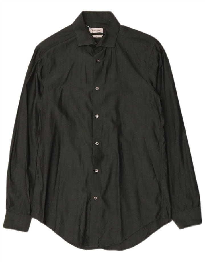 Camisa Calvin Klein para hombre talla 14 1/2 pequeña verde