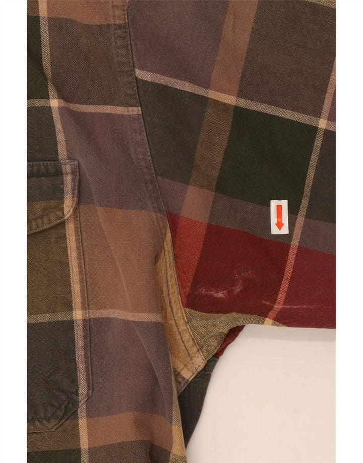 EDDIE BAUER Camisa Regular Fit Hombre XL Algodón A Cuadros Multicolor