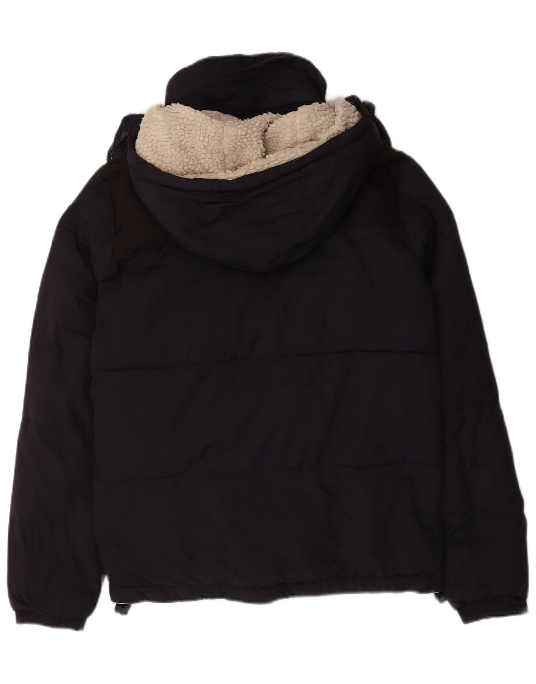 Superdry Chaqueta acolchada con capucha para hombre UK 36 Small Poliéster azul marino