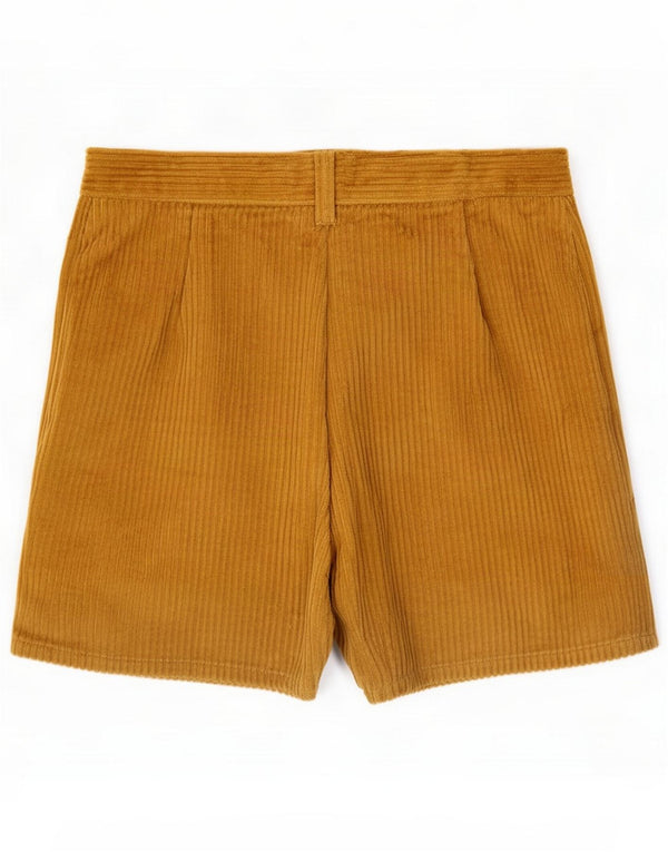 Vintage Womens High Waist Corduroy Shorts Small W26 Beige